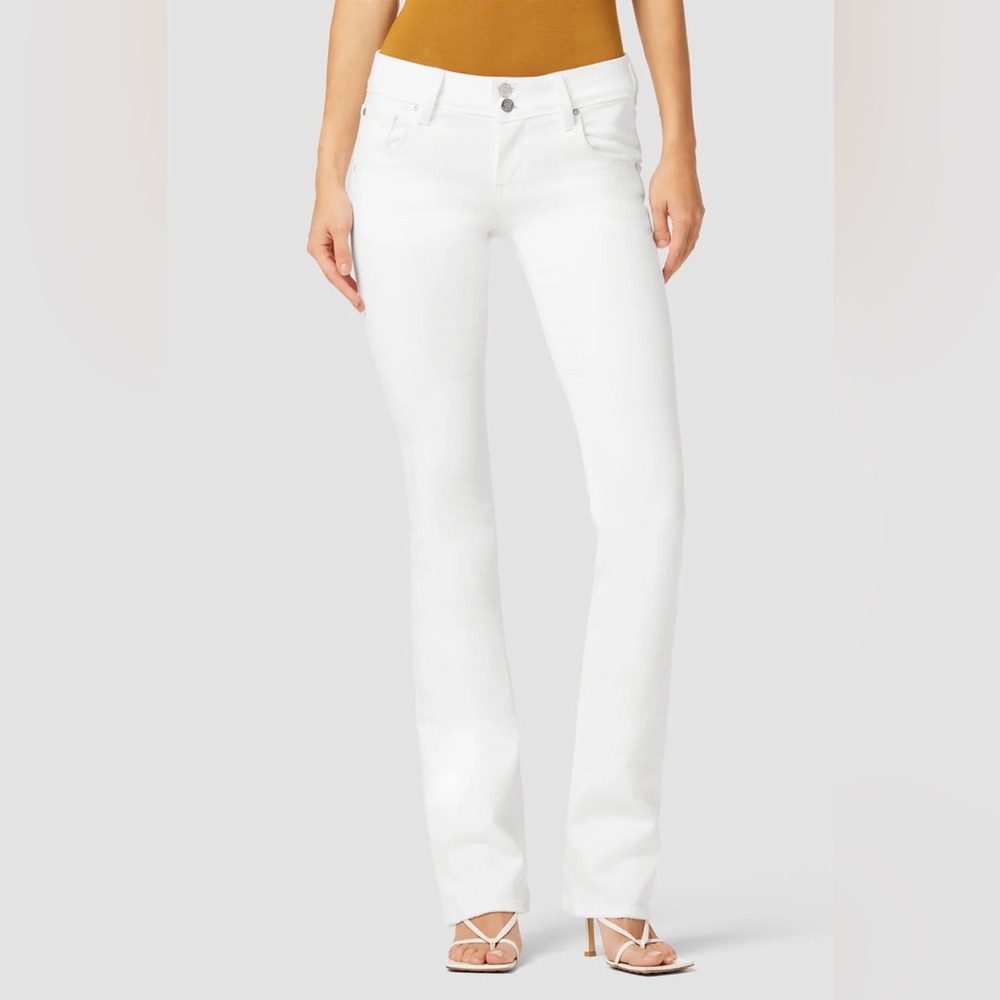 Hudson Beth Mid-Rise Baby Bootcut Jean in White Size 27 NWT